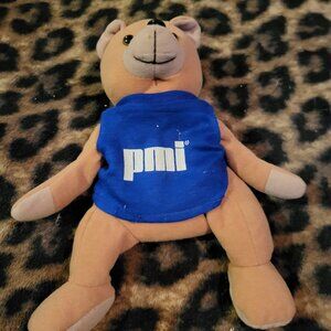 PLUSHED LITTLE BEAR WITH SHIRT SAYING PMI IMPRINTED ON FRONT
